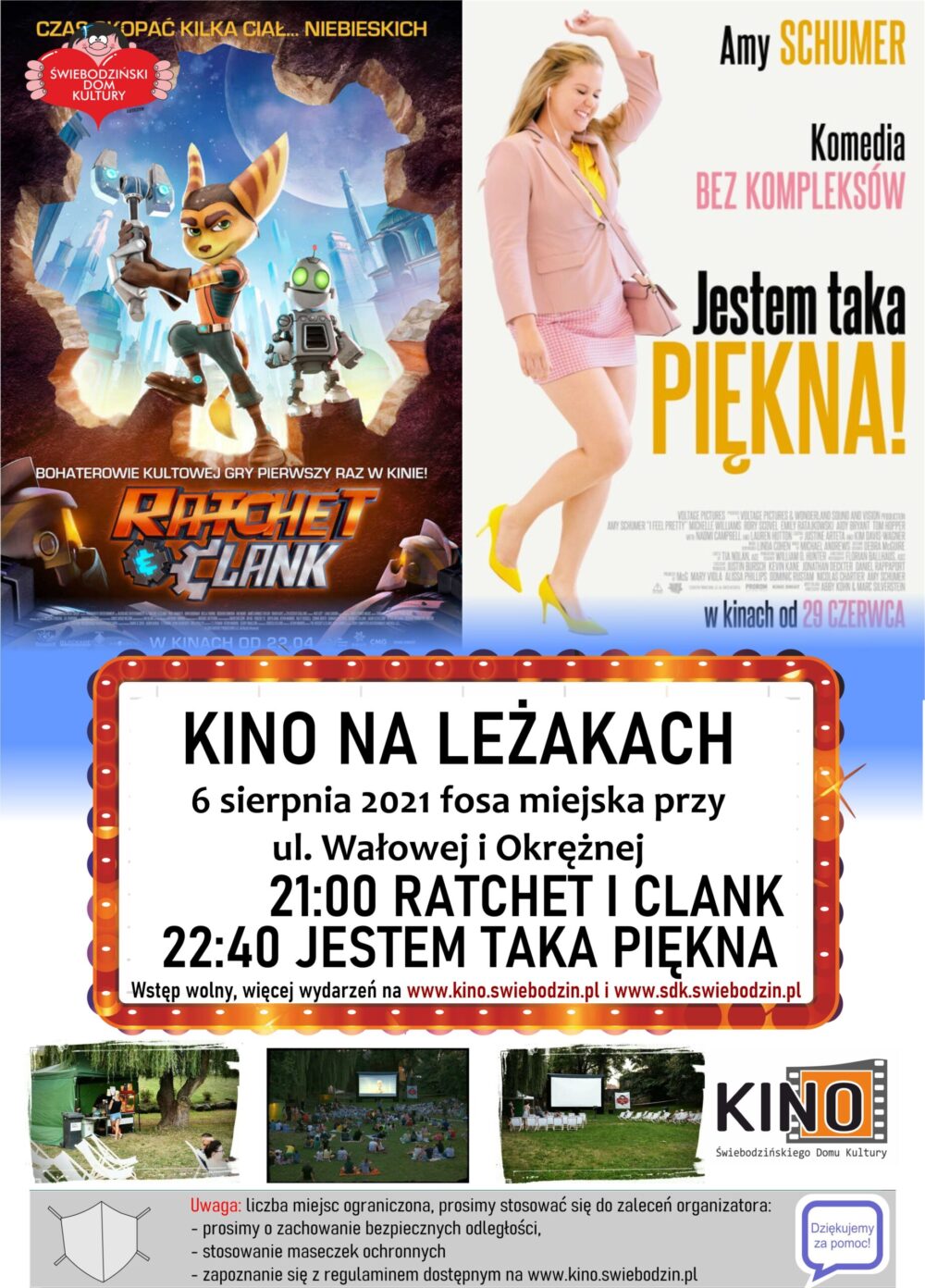 kino plenerowe plakat 6.08 jestem taka piękna ratchet i clank