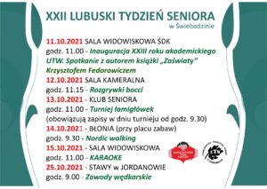 plakat promujący XXII Lubuski Tydzien Seniora